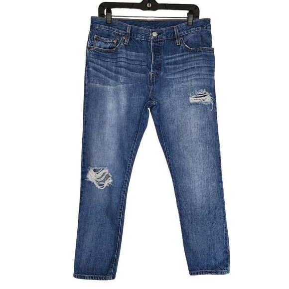 Levi's Women Jeans, Levi's 501 CT Button Fly Straight Leg Tapered Jeans, Sz W32 - Picture 1 of 11